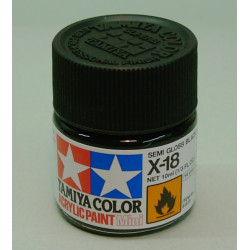 X-18 Acrylic Semi Gloss Black (10cc)