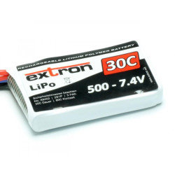 Extron - "X2" 2- 500  7.4V/ 500mAh 30/60C Carica 2C Conn. BEC