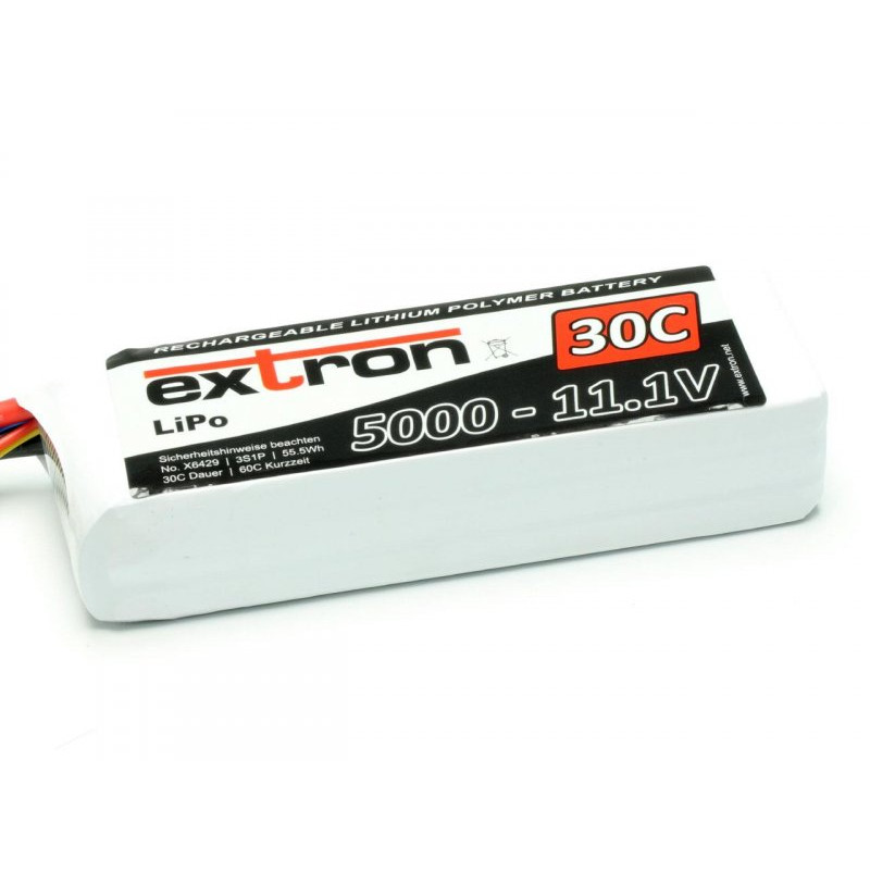 Extron - "X2" 3-5000 11.1V/5000mAh 30/60C Carica 2C Conn. XT90